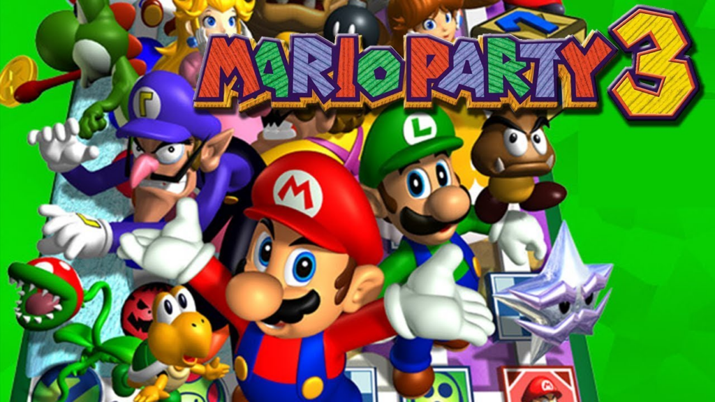 Jogando o modo online de Super Mario Party 